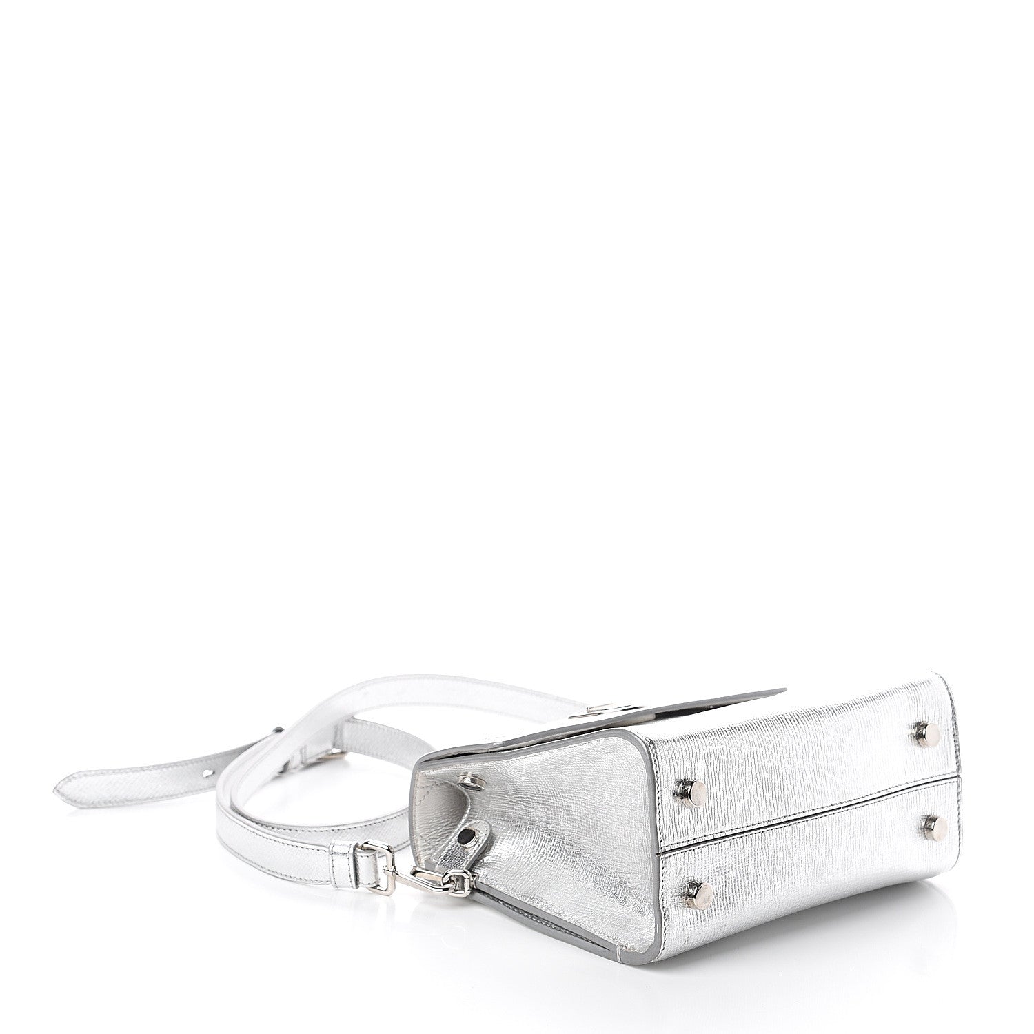 Christian Dior Metallic Grained Calfskin Mini Diorever Flap Silver 3 of 7