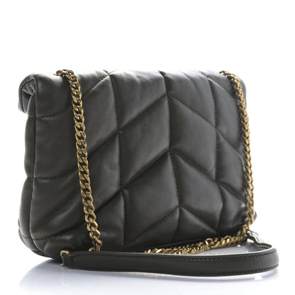 Saint Laurent Lambskin Quilted Toy Loulou Puffer Monogram Chain Satchel Seaweed 3 of 8