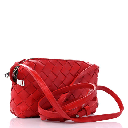 Bottega Veneta Nappa Intrecciato Mini Crossbody Bright Red 3 of 9