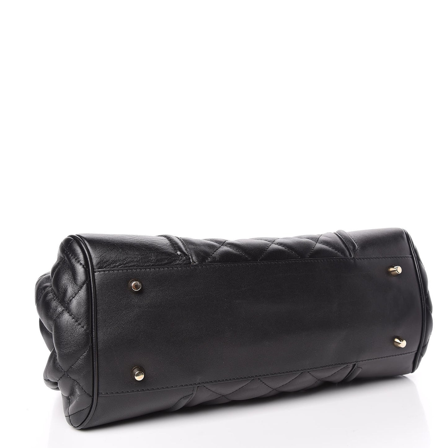 Calfskin Quilted Manor Tote Black