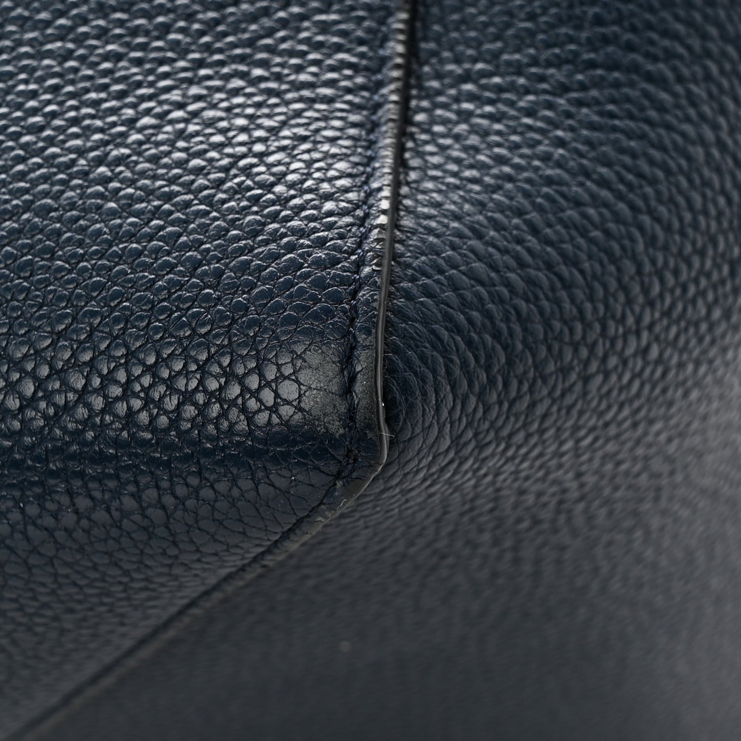 Soft Grained Calfskin Small Belt Cabas Phantom Deep Blue
