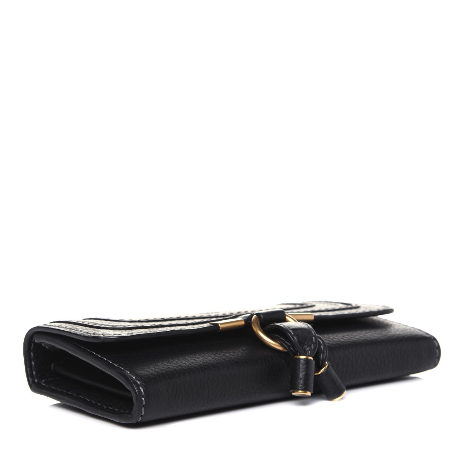 Chloe Calfskin Marcie Continental Flap Wallet Black 4 of 14