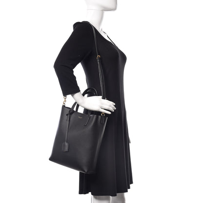 Saint Laurent Calfskin Toy Shopping Tote Black 2 of 10