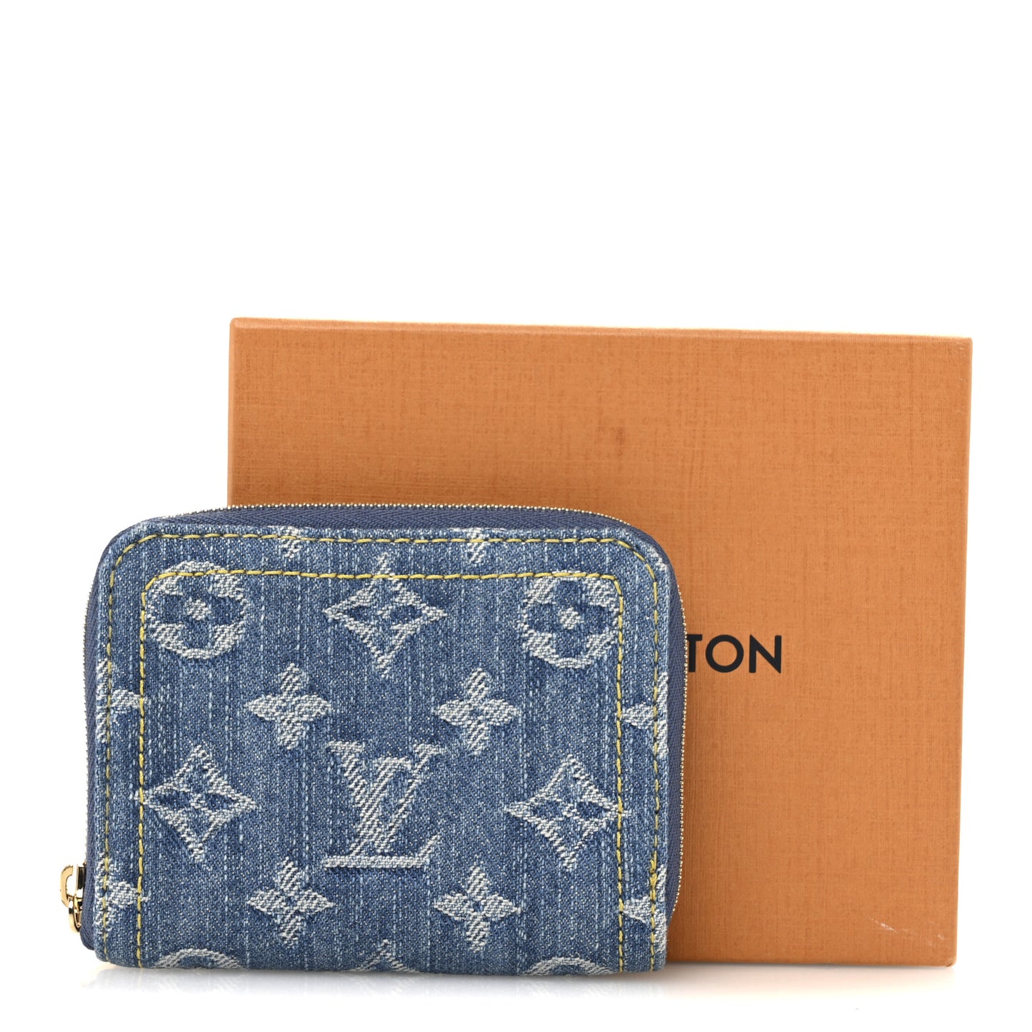 Denim Monogram Zippy Coin Purse Blue