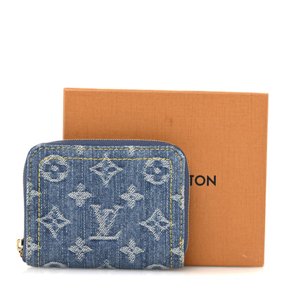 Louis Vuitton Denim Monogram Zippy Coin Purse Blue 8 of 8