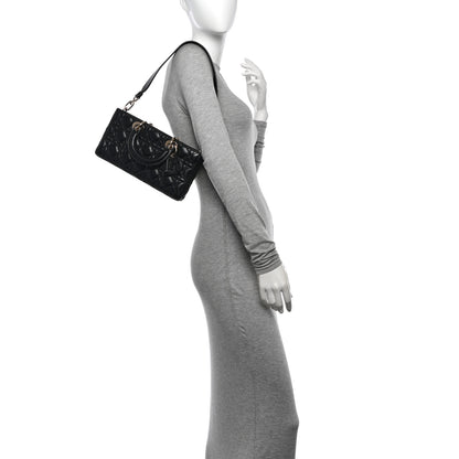 Christian Dior Lambskin Cannage Medium Lady D-Joy Black 2 of 10