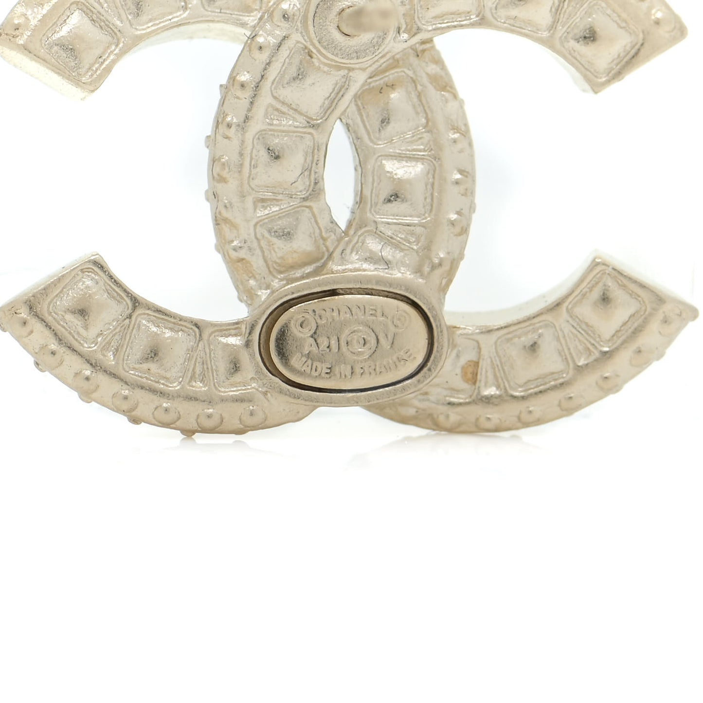 Crystal Timeless CC Earrings Light Gold