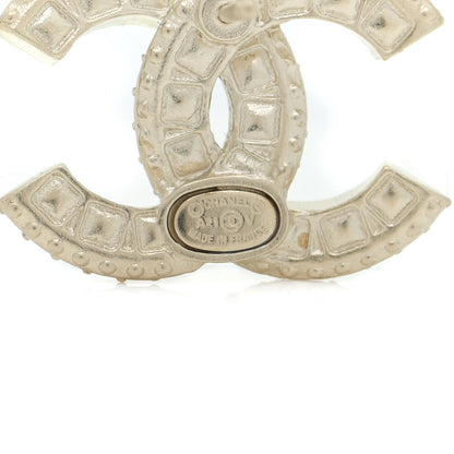 Chanel Crystal Timeless CC Earrings Light Gold 4 of 5