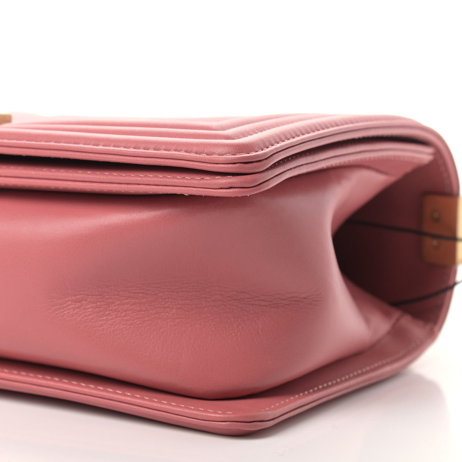 Chanel Calfskin Chevron Quilted Medium Boy Flap Pink 8 of 8