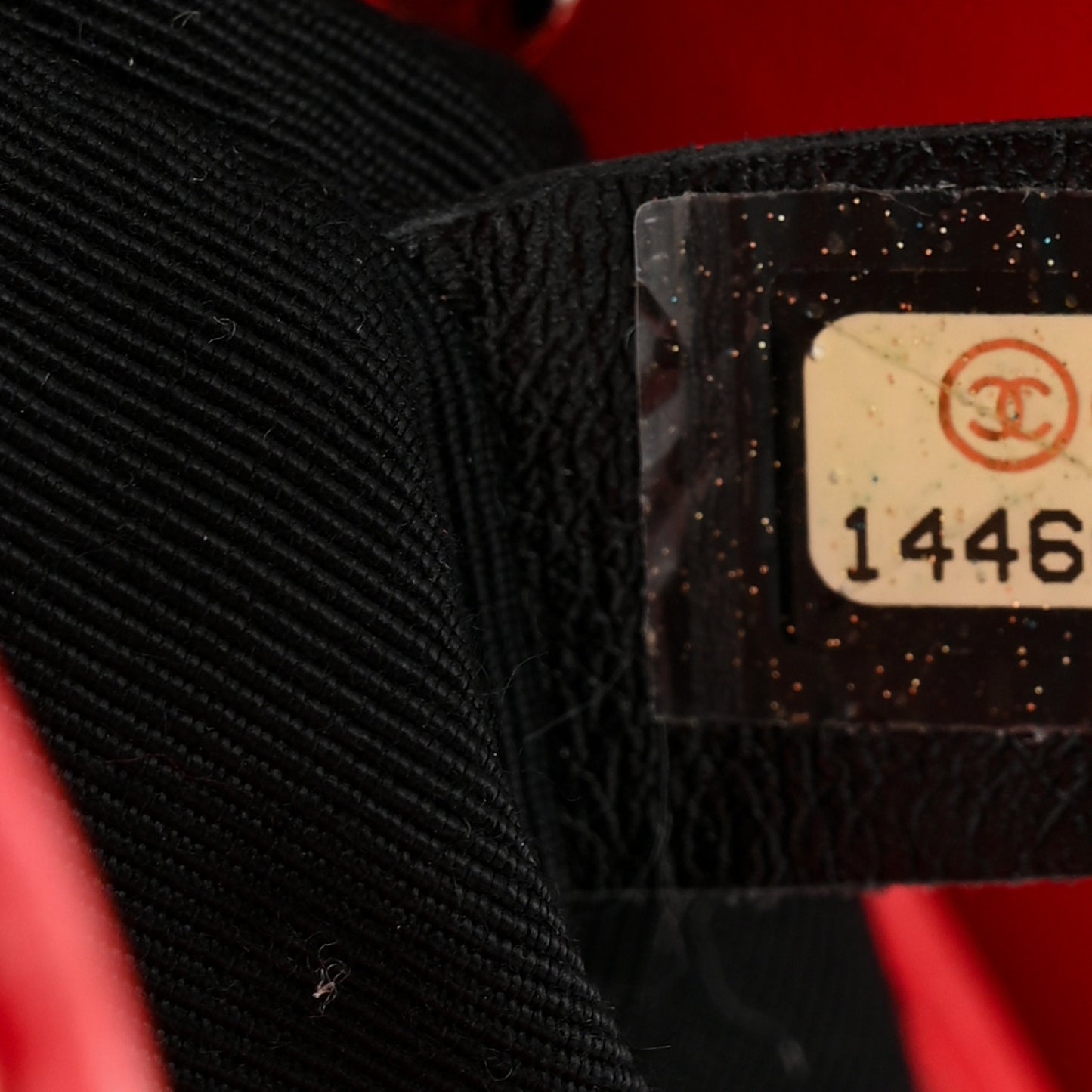 Patent Hand Embroidered Just Mademoiselle Red