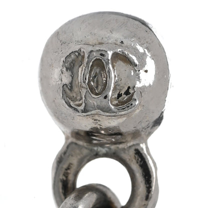 Chanel Baguette Crystal CC Drop Earrings Silver 4 of 5