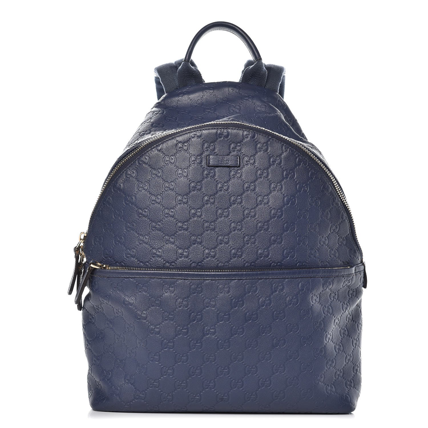 Gucci Guccissima Medium Classic Backpack Blue 1 of 13