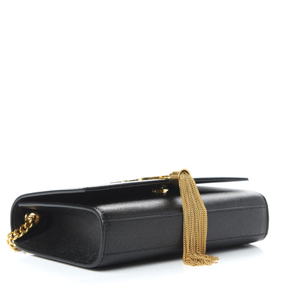 Saint Laurent Grain De Poudre Small Classic Monogram Kate Tassel Satchel Black 4 of 8