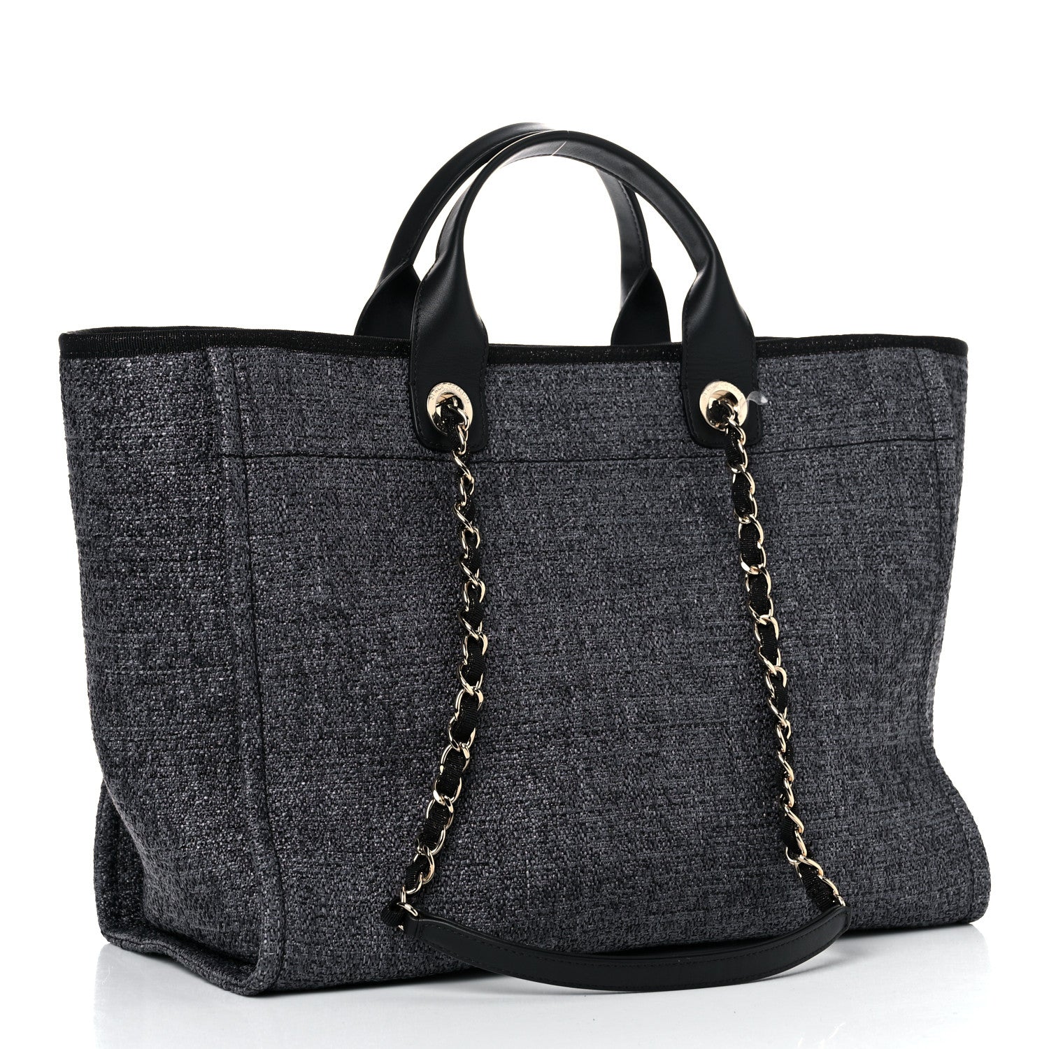 Chanel Lurex Boucle Medium Deauville Tote Black 3 of 10