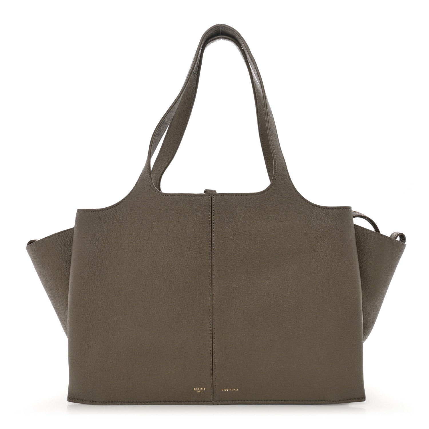 Celine Baby Grained Calfskin Medium Tri-Fold Bag Taupe 1 of 11