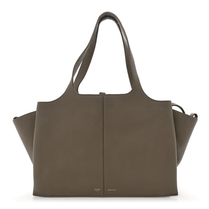 Celine Baby Grained Calfskin Medium Tri-Fold Bag Taupe 1 of 11