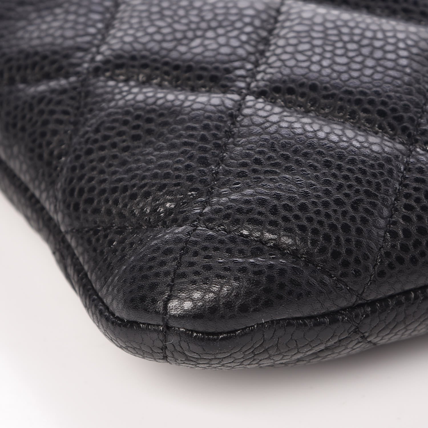 Chanel Caviar Quilted Large Cosmetic Case Black 10 of 11