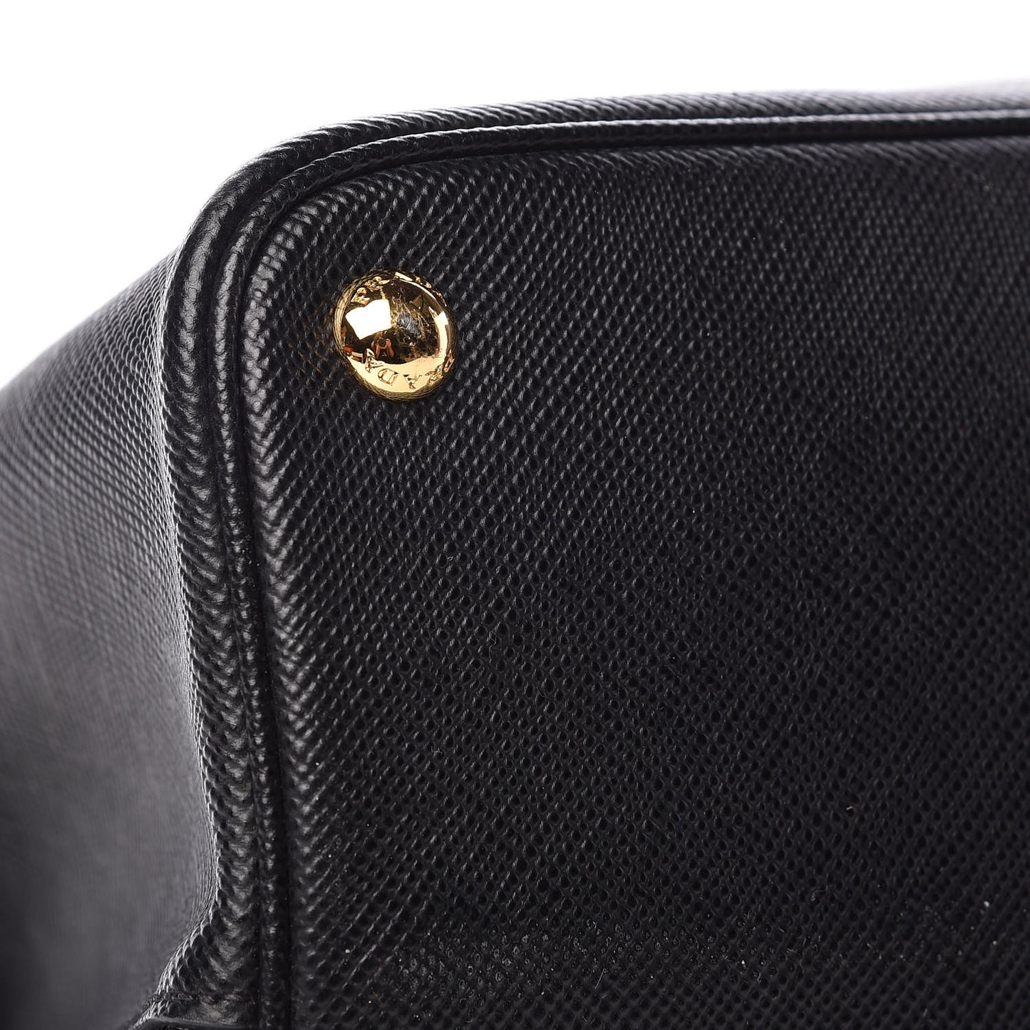 Saffiano Cuir Large Double Bag Black Fuoco