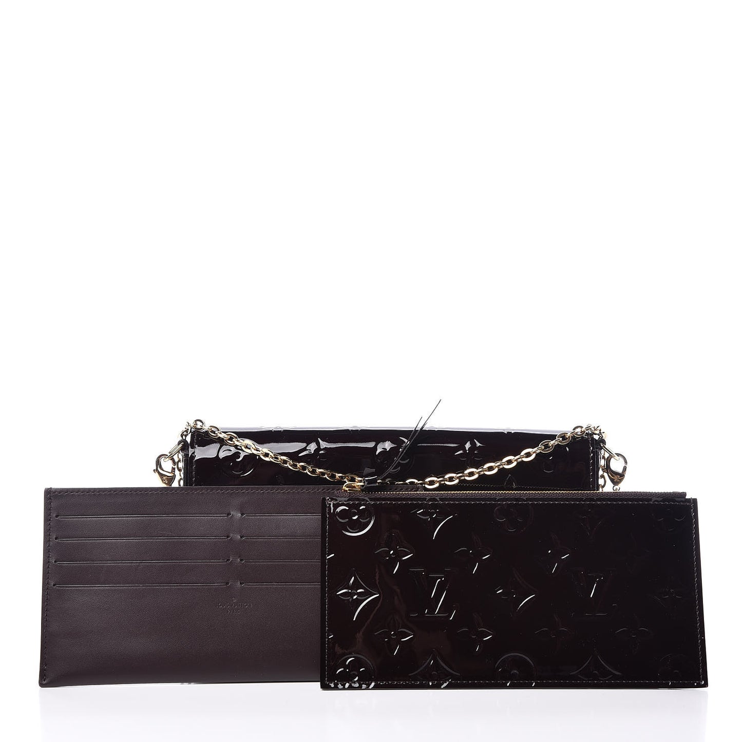 Vernis Pochette Felicie Chain Wallet Amarante