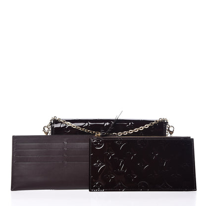 Louis Vuitton Vernis Pochette Felicie Chain Wallet Amarante 5 of 13