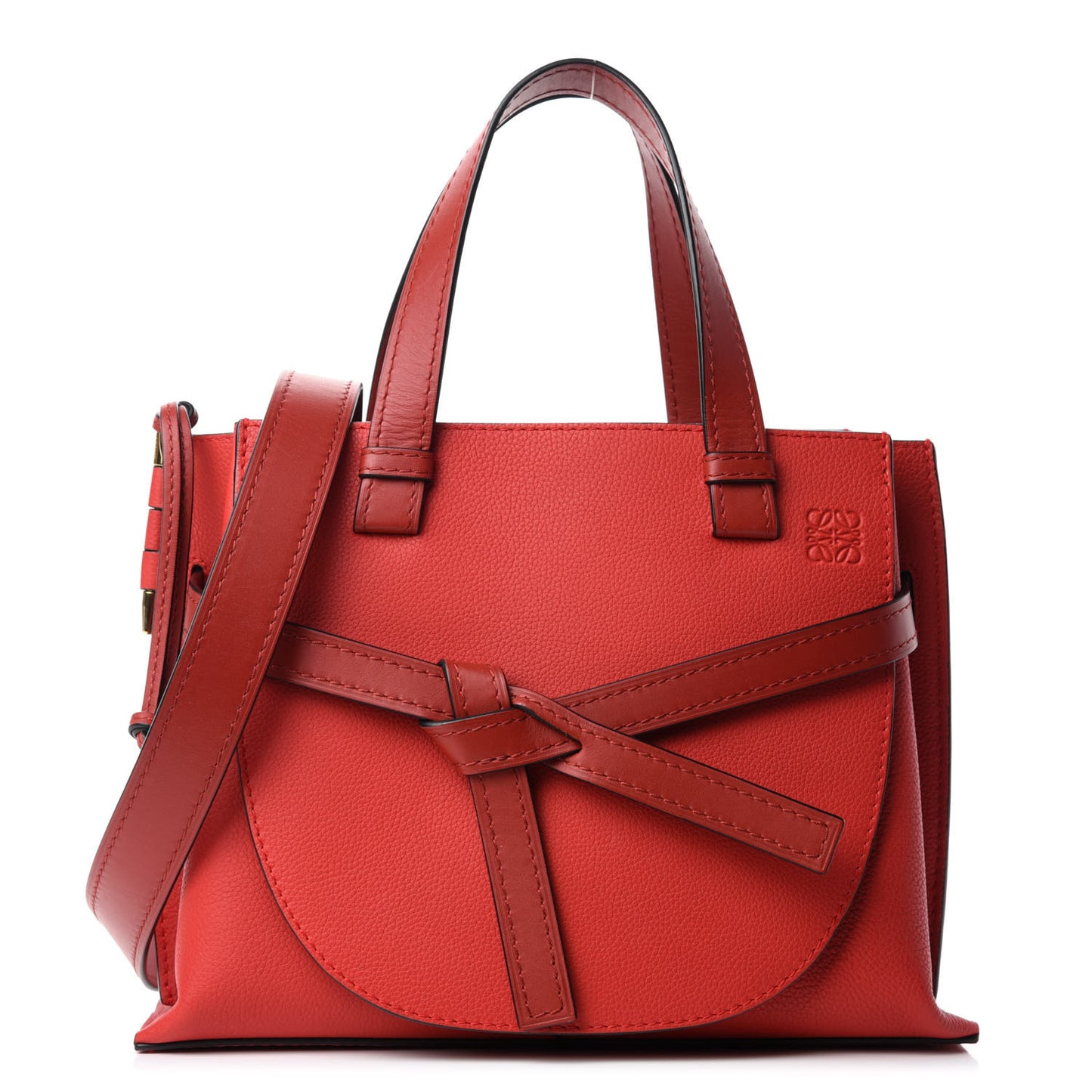 Calfskin Small Gate Tote Scarlet Red