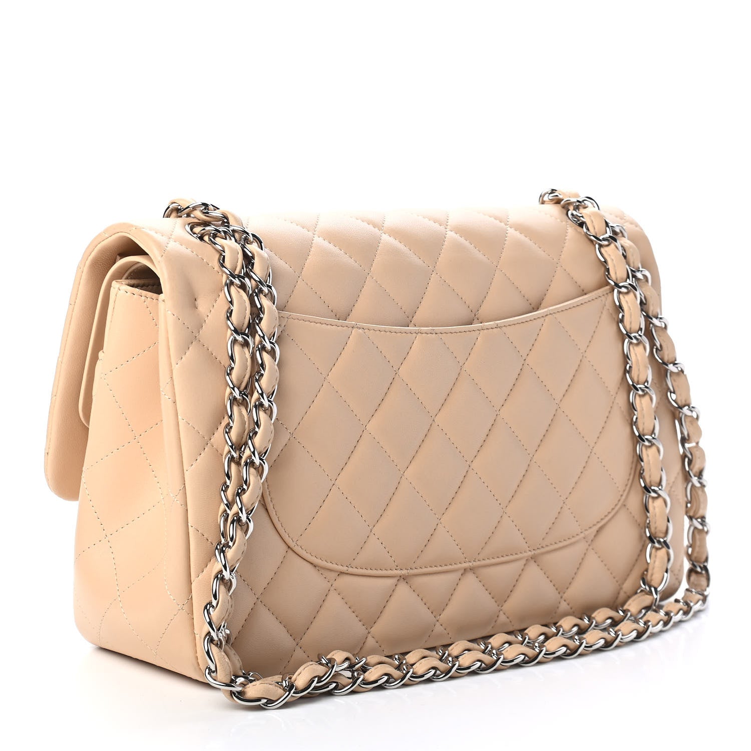 Chanel Lambskin Quilted Jumbo Double Flap Beige Clair 2 of 4
