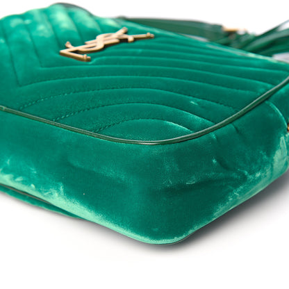 Saint Laurent Velvet Matelasse Monogram Lou Camera Bag Deep Malachite 8 of 11
