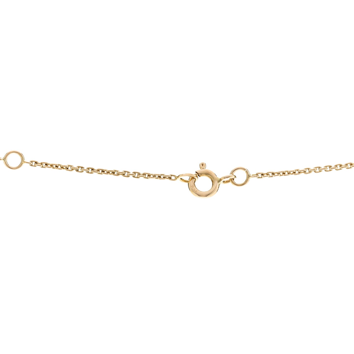 18K Yellow Gold Diamond Small LV Volt One Pendant Necklace