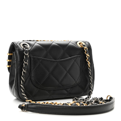 Chanel Lambskin Quilted Mini Coco Clips Single Flap Black 3 of 11