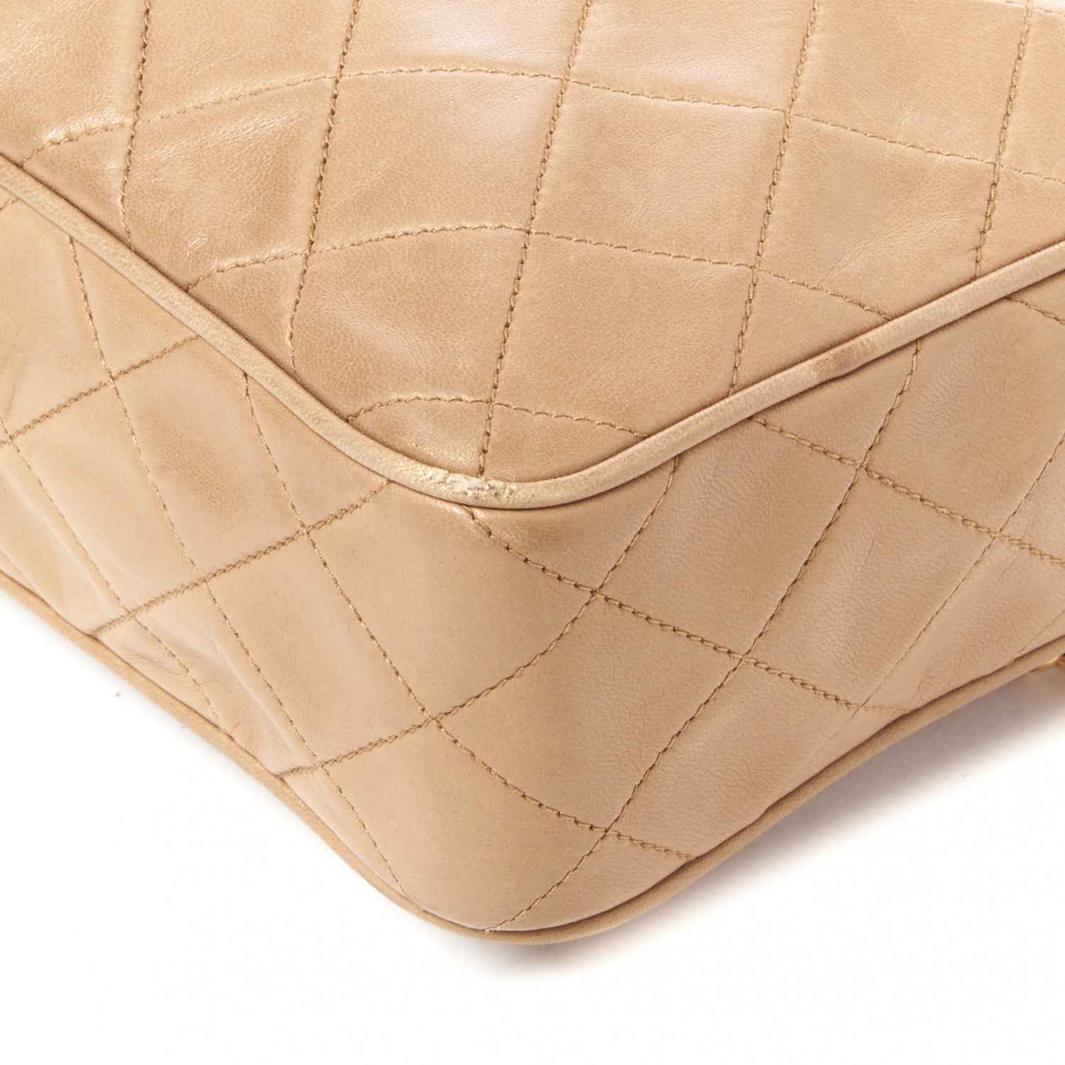Chanel Lambskin Quilted Tassel Camera Case Beige 5 of 9