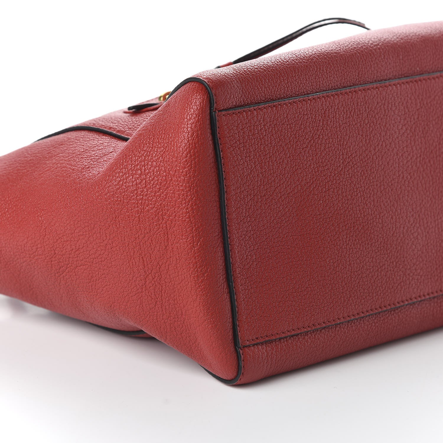 Miu Miu Goatskin Madras Zip Tote Red 6 of 12