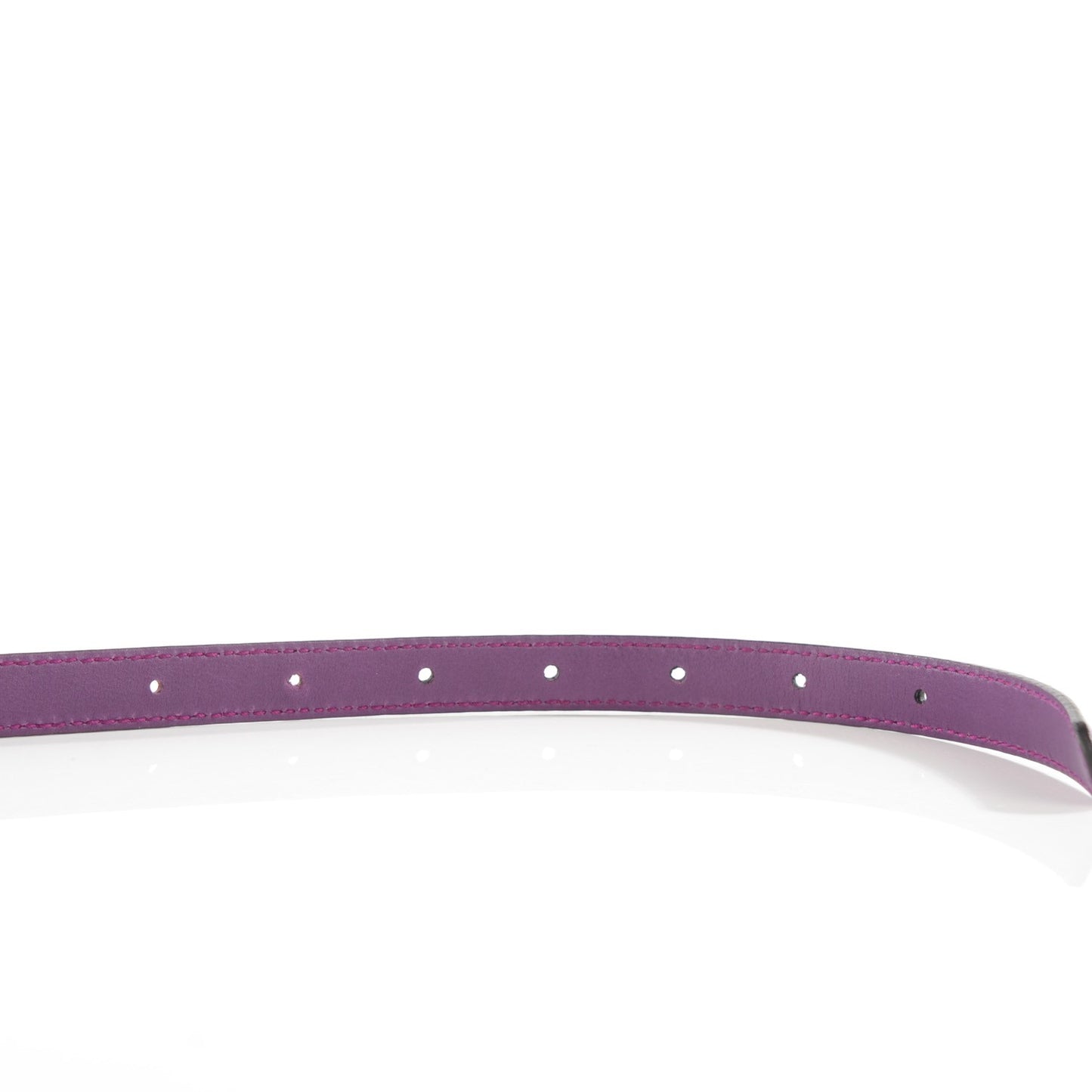Calfskin Bamboo Buckle Skinny Belt Purple