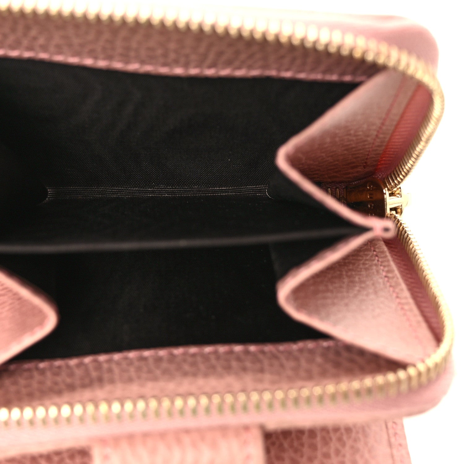 Gucci Monogram Dollar Calfskin Zip Around French Flap Wallet Beige Ebony Soft Pink 5 of 8