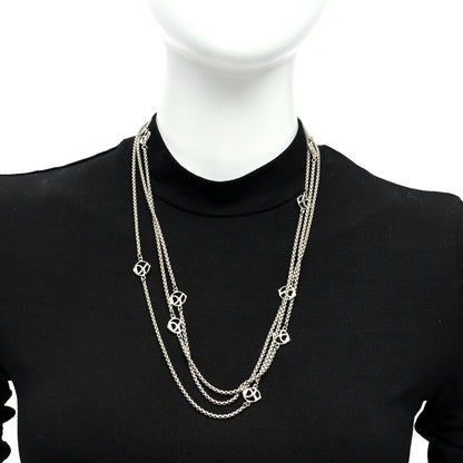 David Yurman Sterling Silver Logo Station Necklace 74" 2 of 4