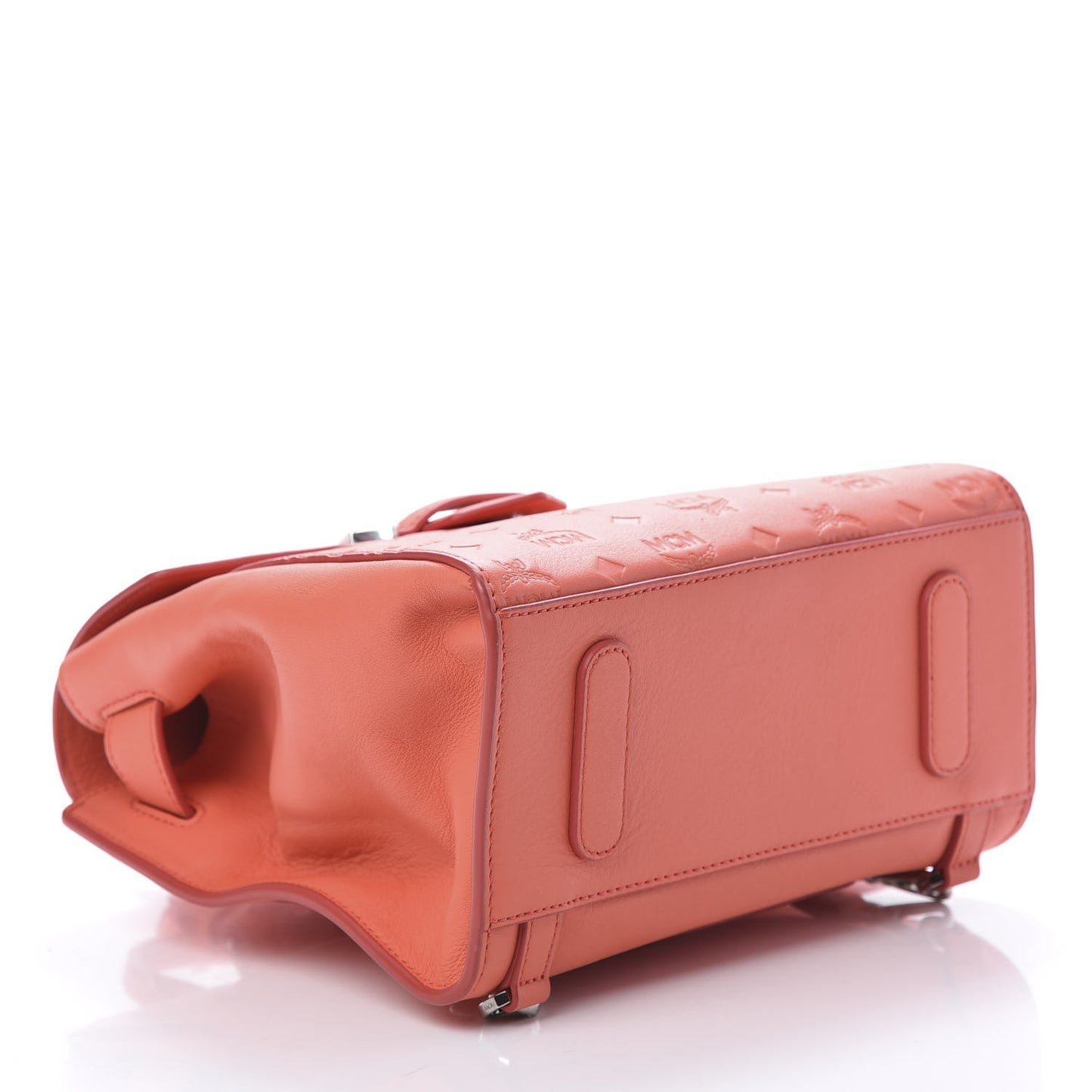 Calfskin Essential Monogram Small Backpack Hot Coral