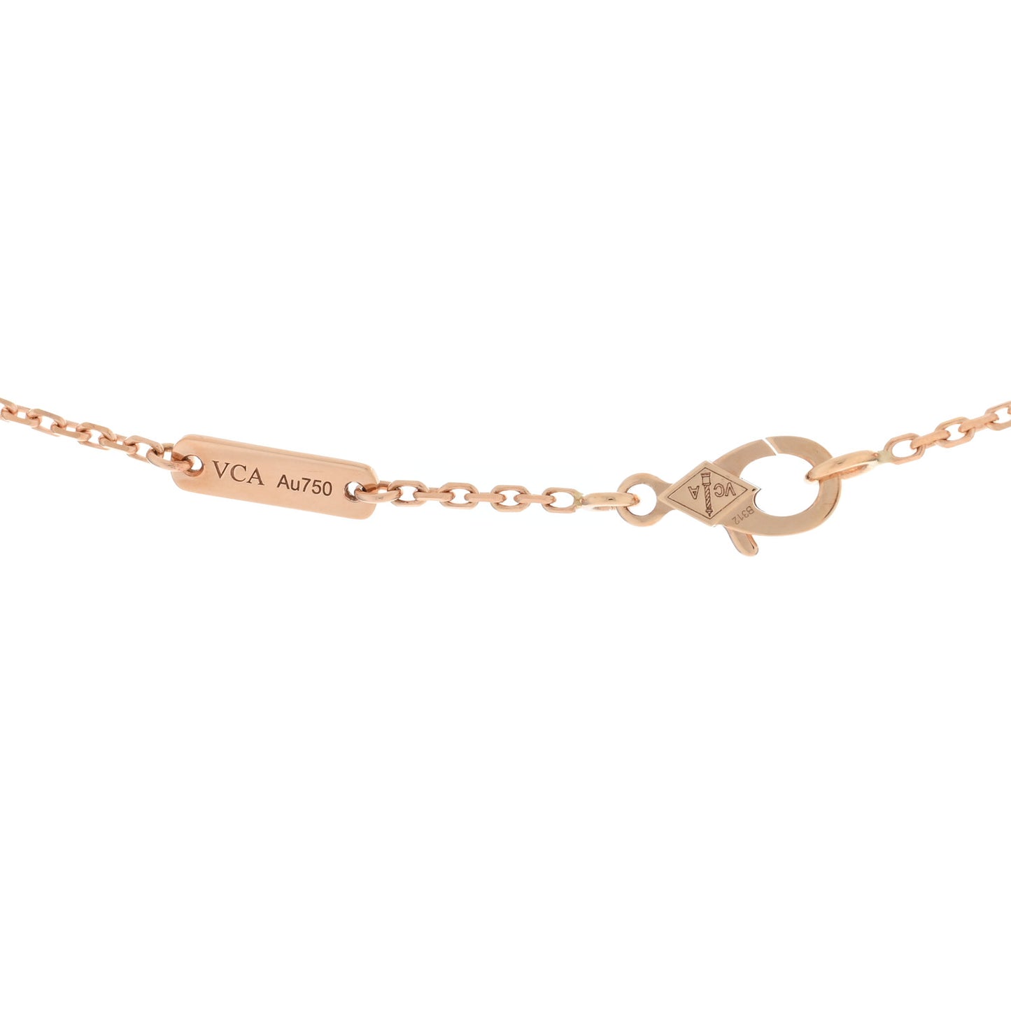 18K Rose Gold Diamond Fleurette Pendant Necklace