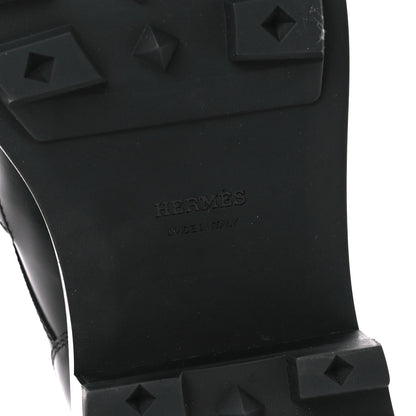Hermes Glossed Calfskin First Oxford 37 Black 6 of 10