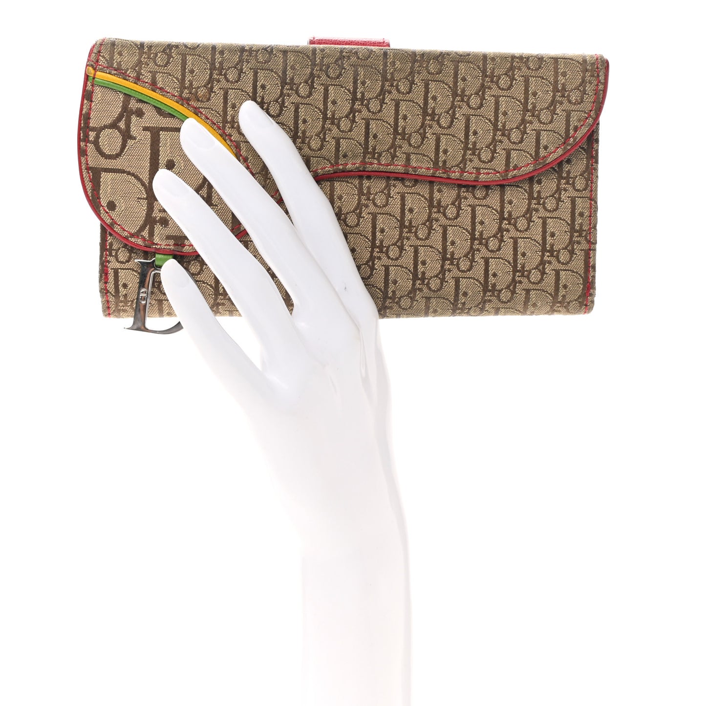 Monogram Rasta Saddle Wallet Beige