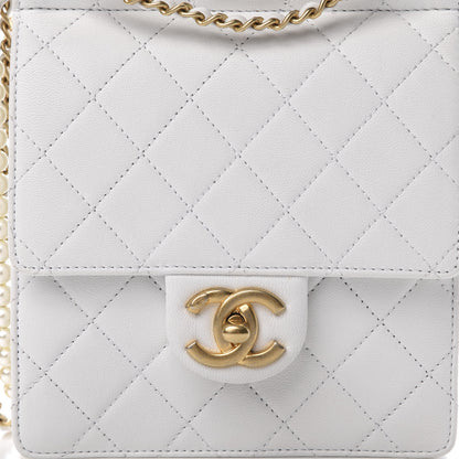 Chanel Lambskin Quilted Chic Pearls Flap White 8 of 11