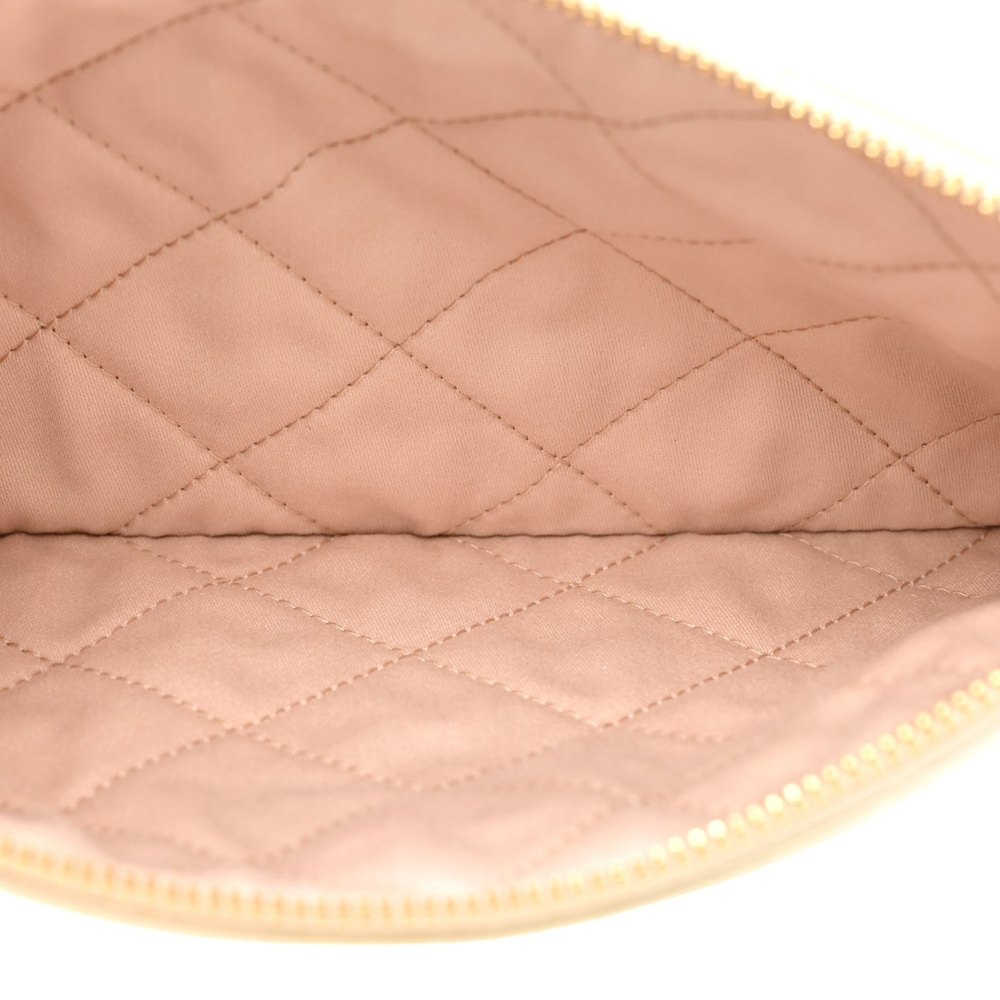 Iridescent Calfskin Quilted Chanel 22 Golden White