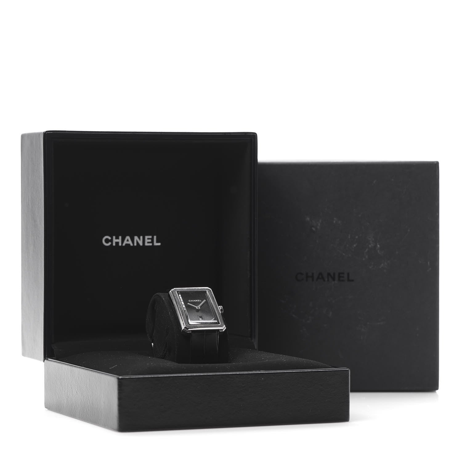 Chanel Stainless Steel Alligator 26mm Boy-Friend Quartz Watch Black 6 of 6