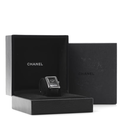 Chanel Stainless Steel Alligator 26mm Boy-Friend Quartz Watch Black 6 of 6