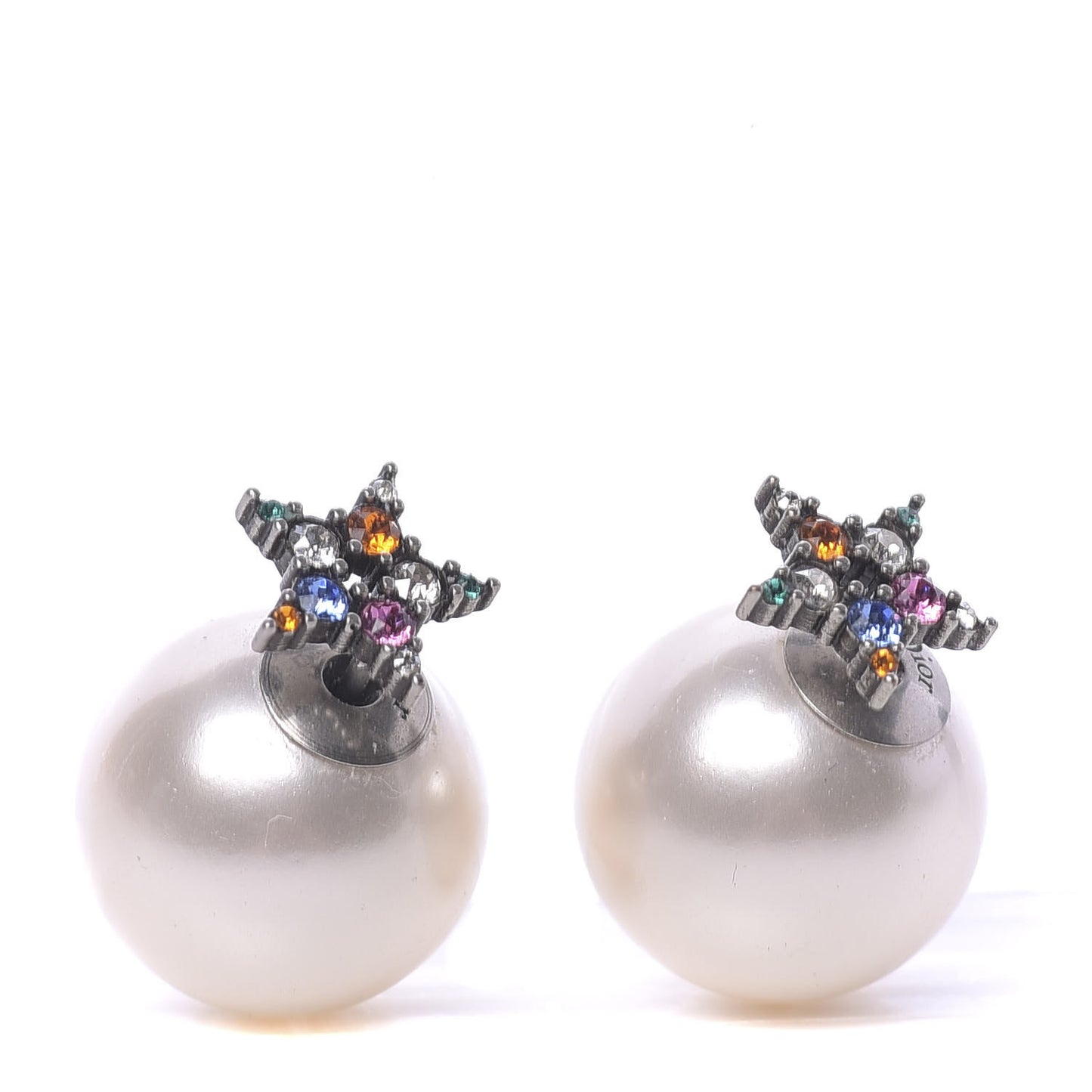 Pearl Crystal Star Mise En Dior Tribal Earrings Multicolor
