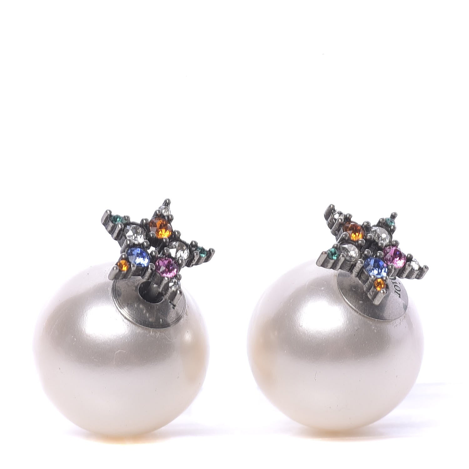Christian Dior Pearl Crystal Star Mise En Dior Tribal Earrings Multicolor 1 of 4