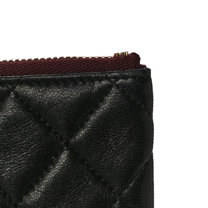 Chanel Lambskin Quilted Small Cosmetic Case Black 12 of 14
