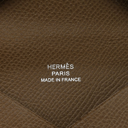 Hermes Epsom Calvi Card Case Etoupe 6 of 9