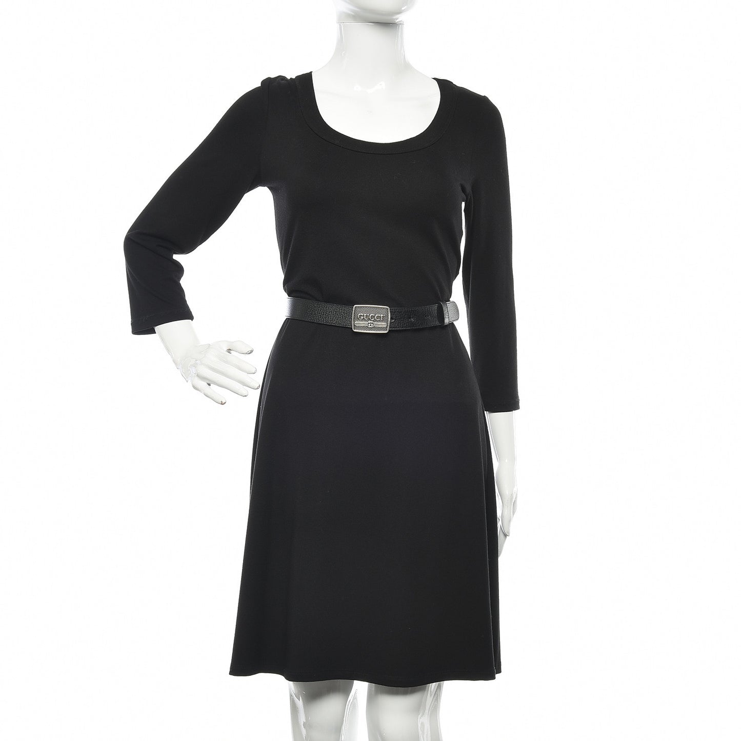 Pebbled Calfskin Logo Belt 100 40 Black