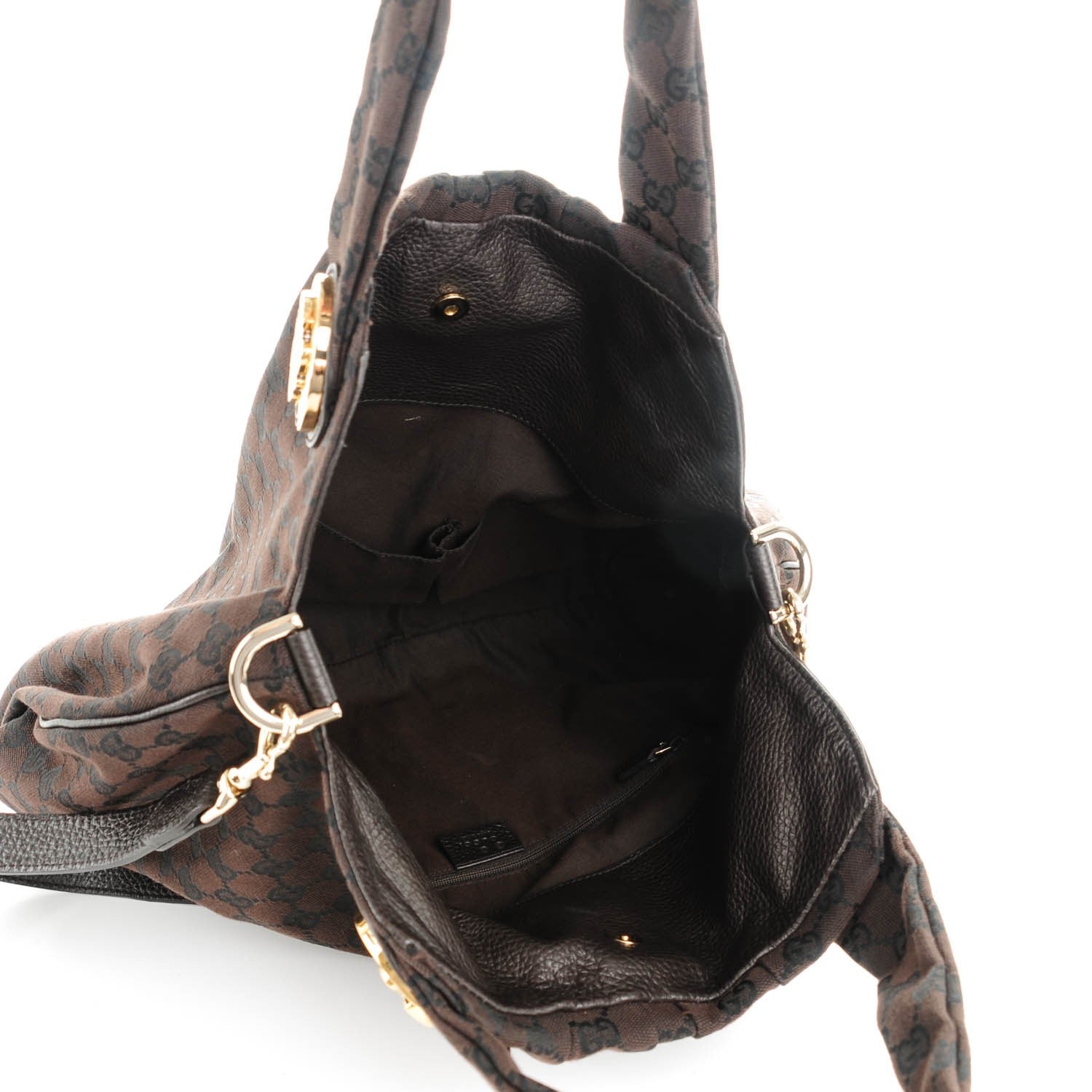 Gucci Monogram Hysteria Medium Top Handle Bag Brown 5 of 7