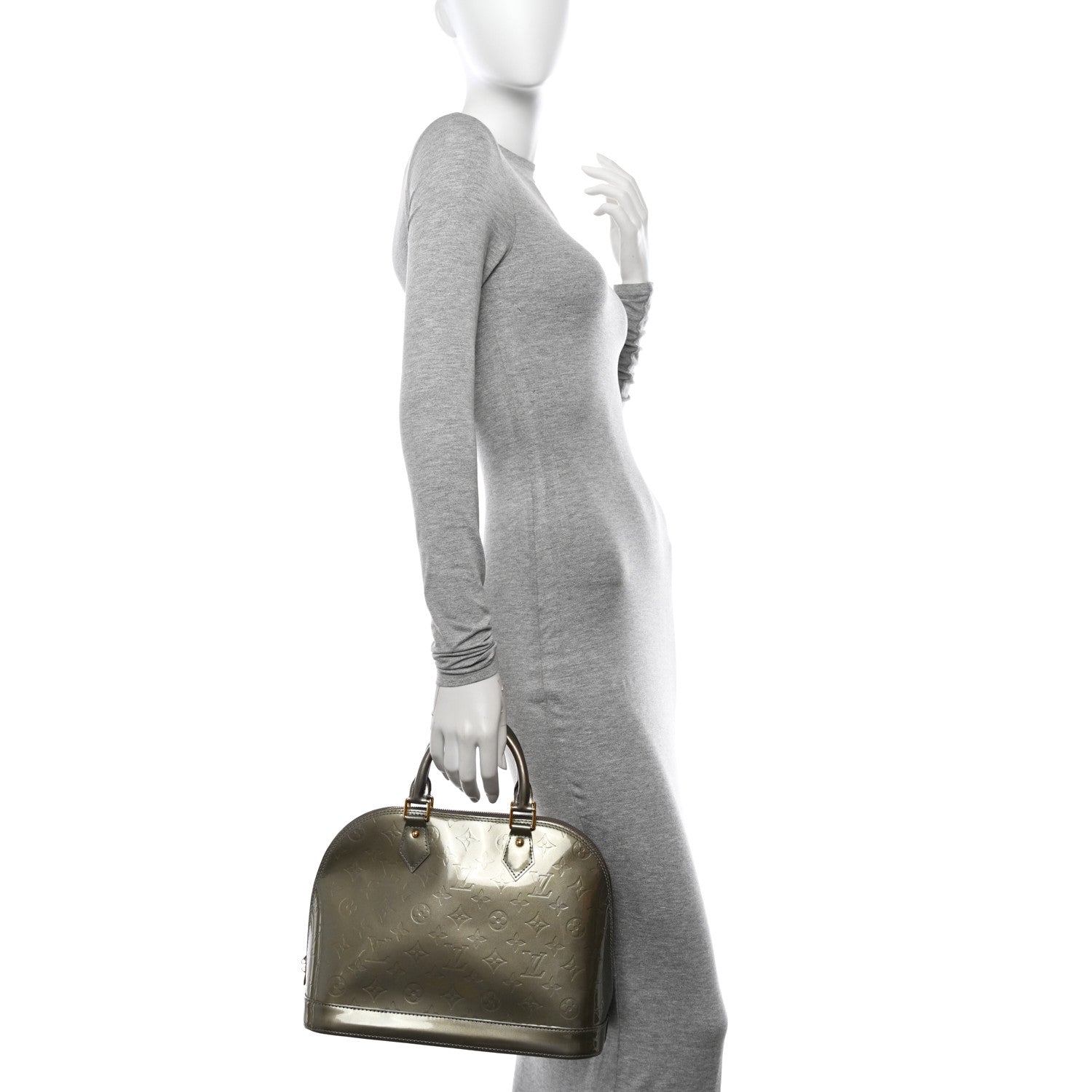 Louis Vuitton Vernis Alma PM Gris Art Deco 2 of 11