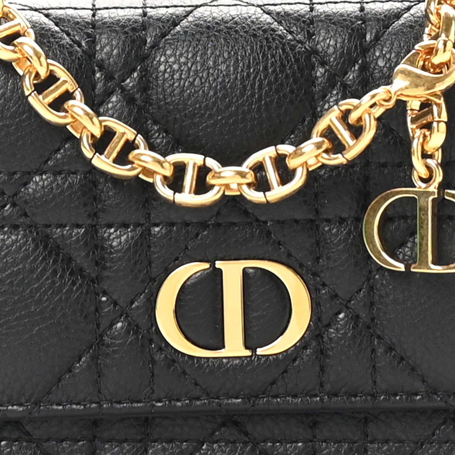 Christian Dior Calfskin Cannage Mini Caro Belt Pouch Black 5 of 10